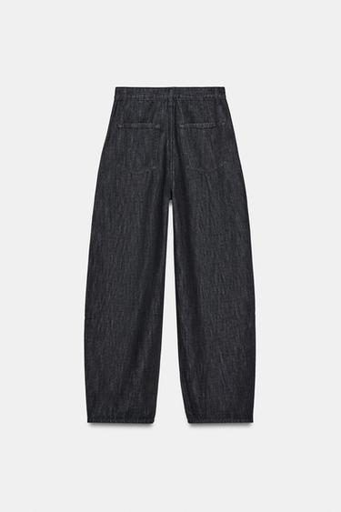 TRF MID-WAIST BAGGY JEANS - Dark indigo by Zara - Image 6