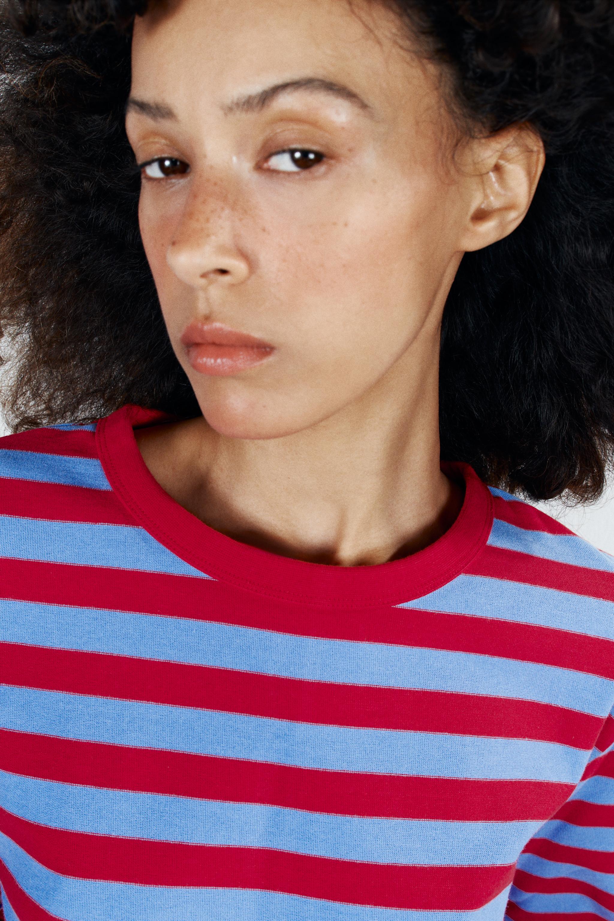 WIDE STRIPED T-SHIRT — Red Stripe
