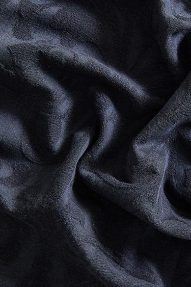 LOT DE SERVIETTES JACQUARD FLEURI (LOT DE 2) - Bleu de Zara - Image 3