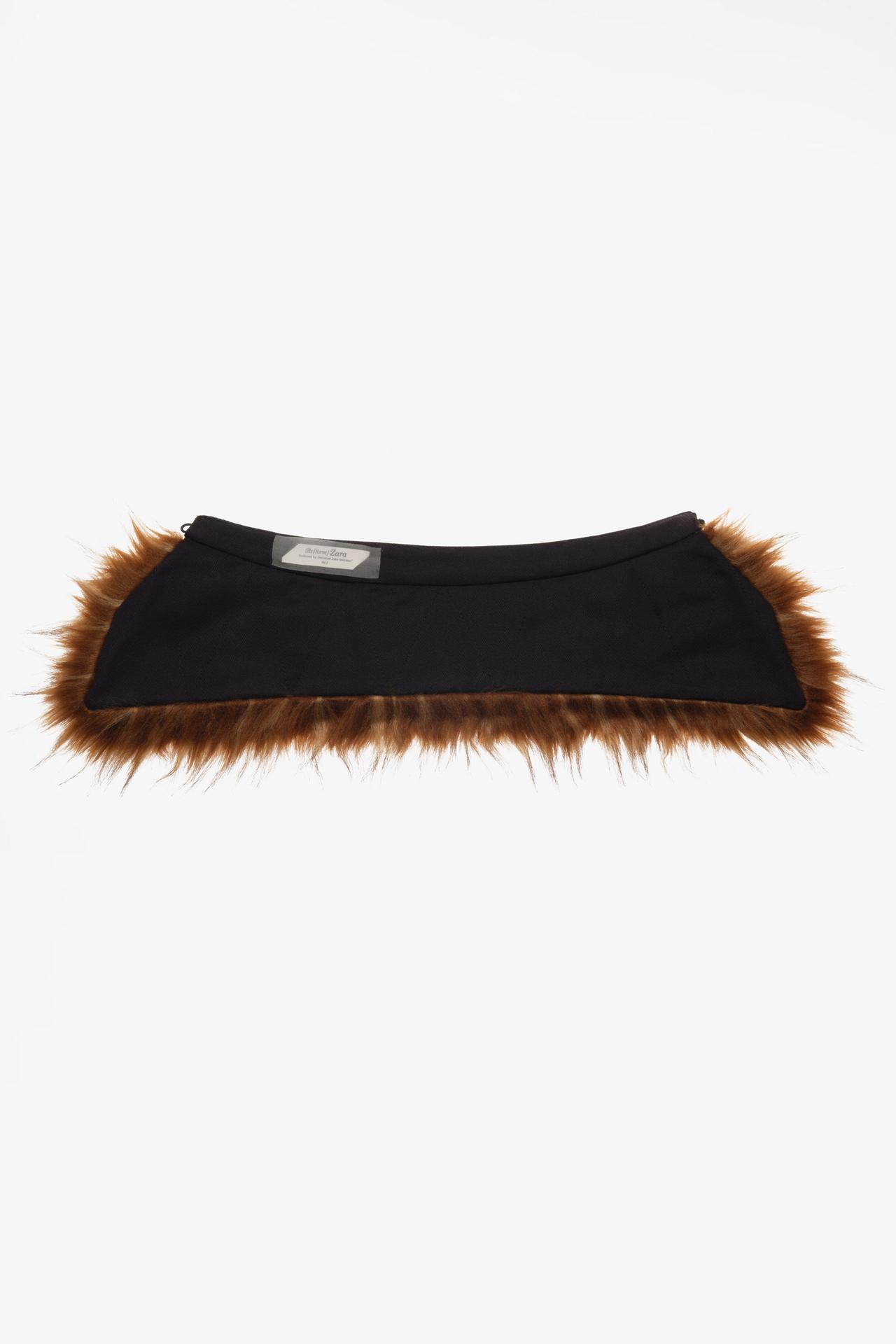 LIMITED EDITION FAUX FUR COLLAR — Brown