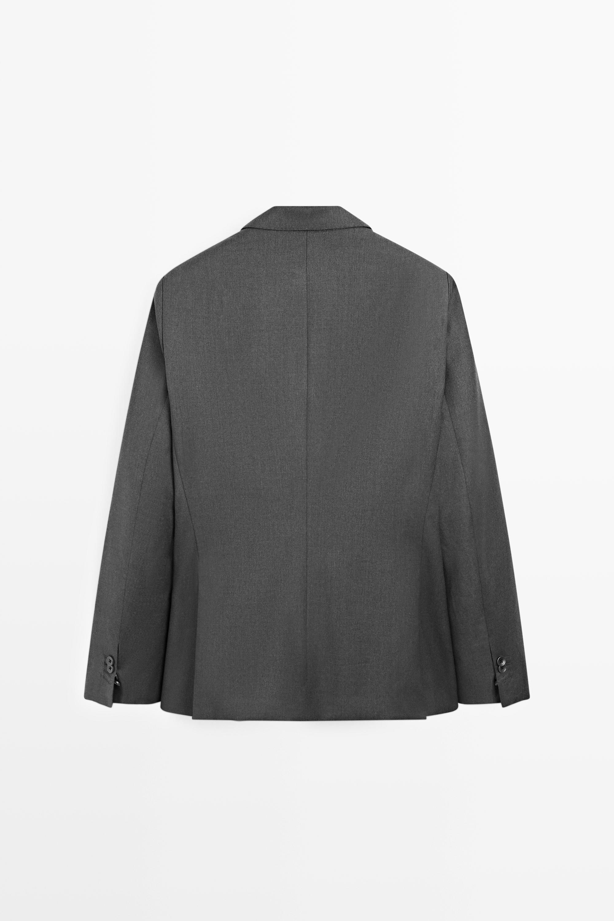 Blazer de costume croisé 100 % laine froide