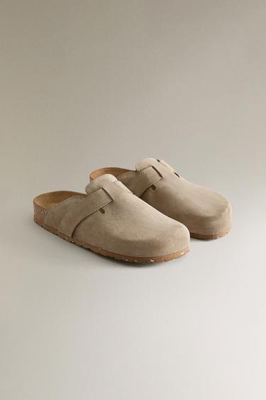 SABOTS CUIR LANIÈRE - Vert de Zara - Image 2