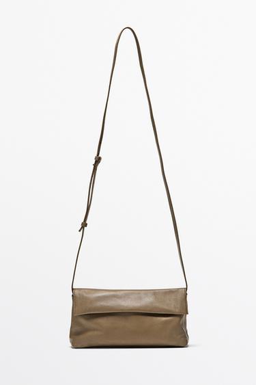 Zara Nappa leather crossbody bag - Black gold - Image 0