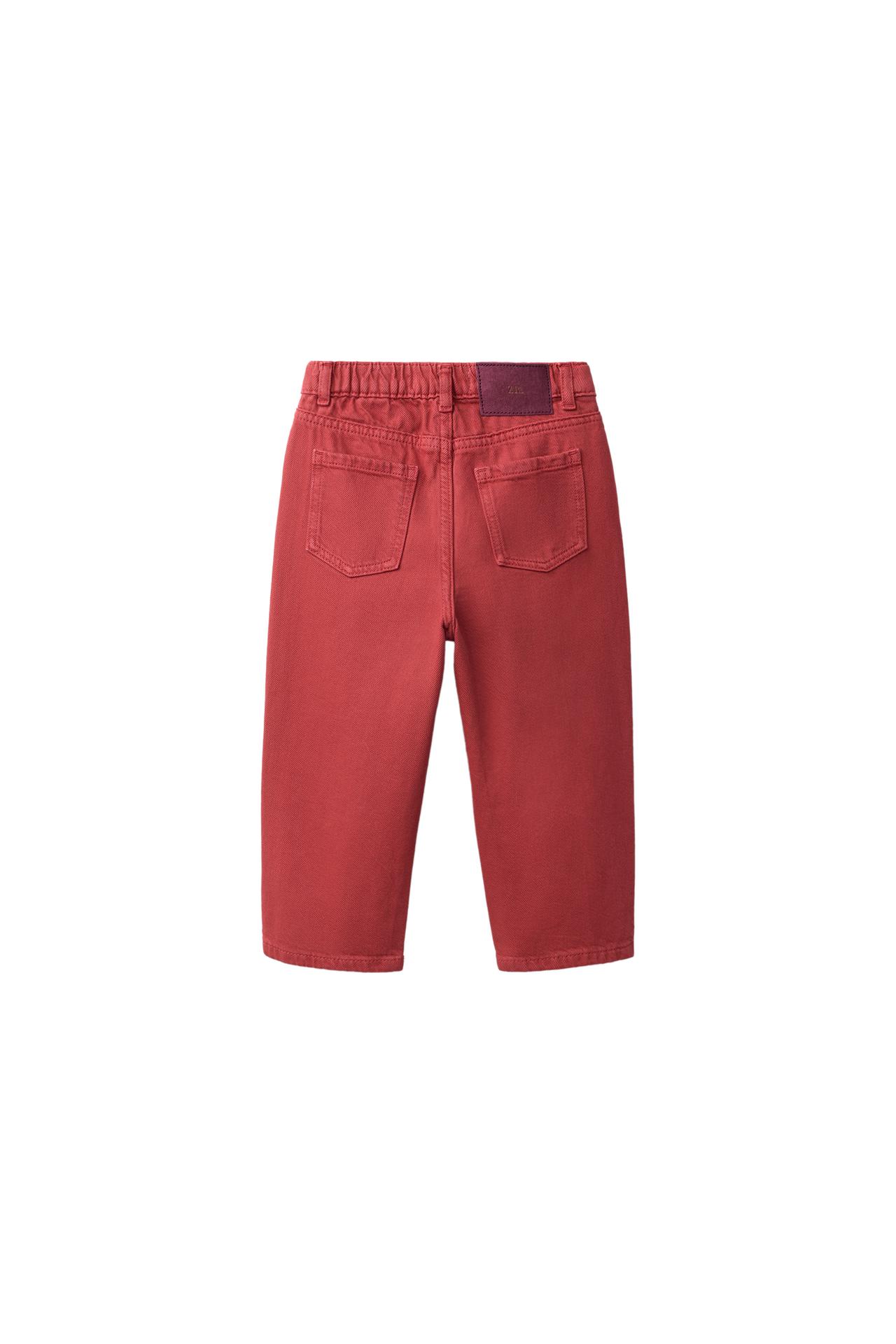 STRAIGHT LEG JEANS — Red