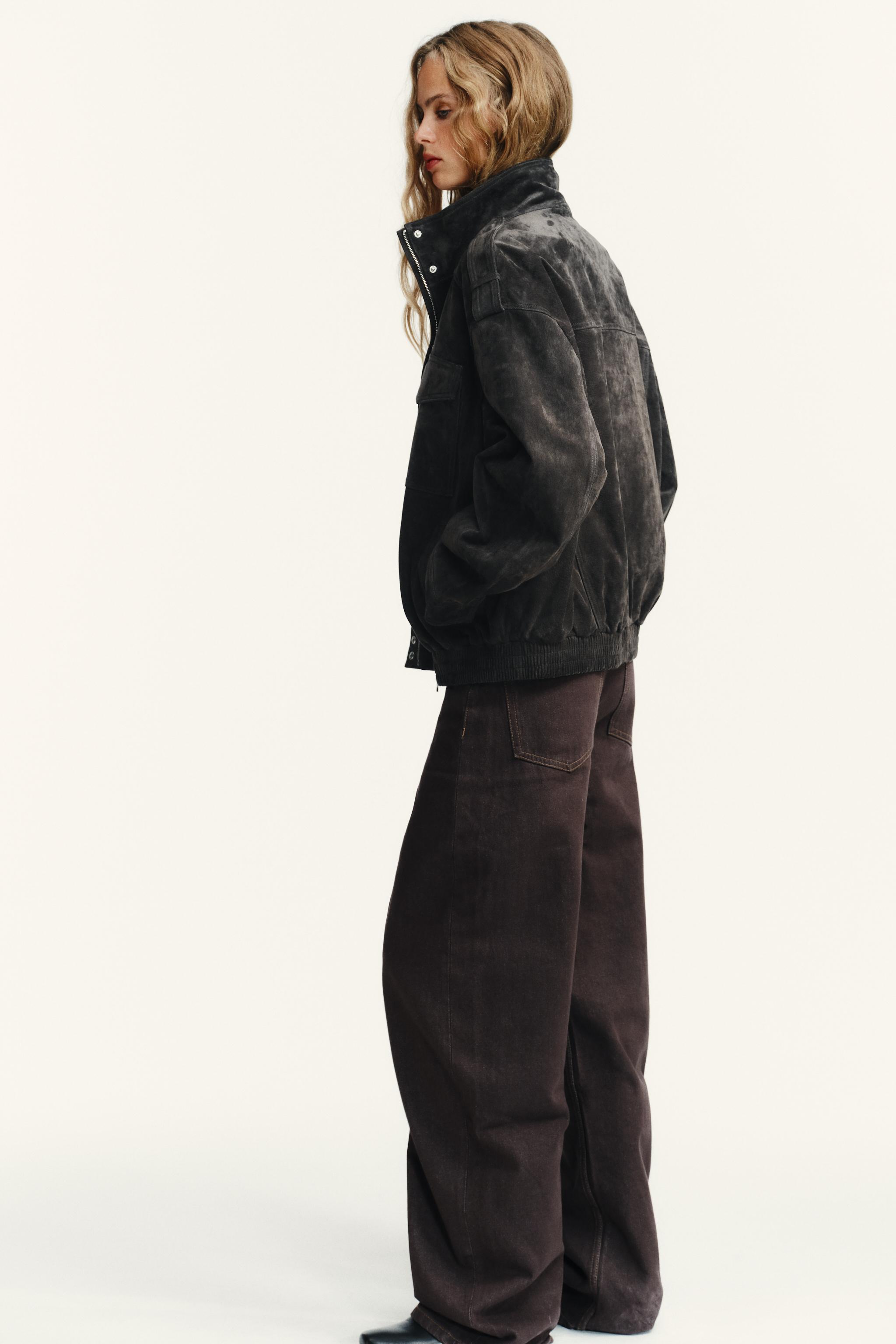 BLOUSON EN CUIR DAIM