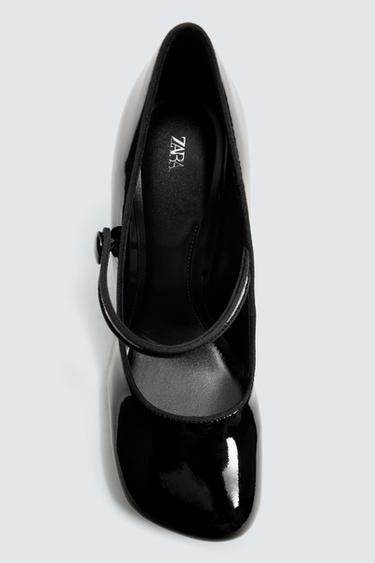 LEATHER HEELED SHOES WITH STRAP HARRY LAMBERT FOR ZARA x DISNEY - Black by Zara