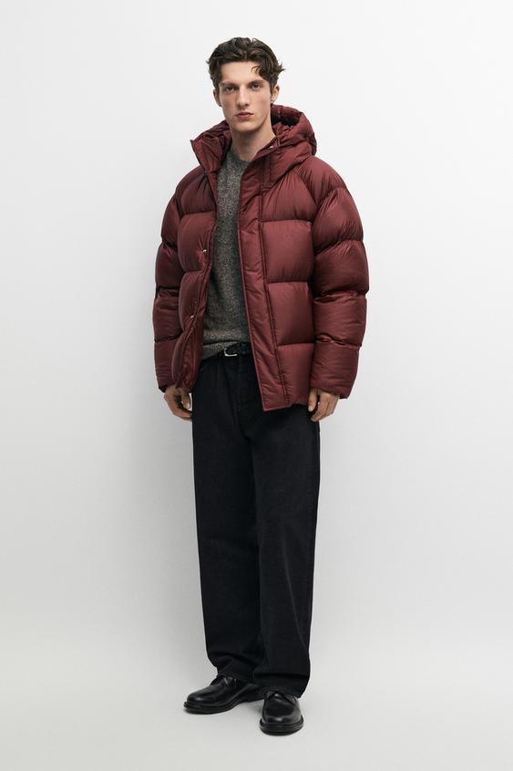 Doudoune à capuche - Rouge de Zara - Image 0