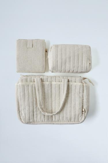 PACK OF STRIPED MATERNITY BAGS - Ecru White by Zara