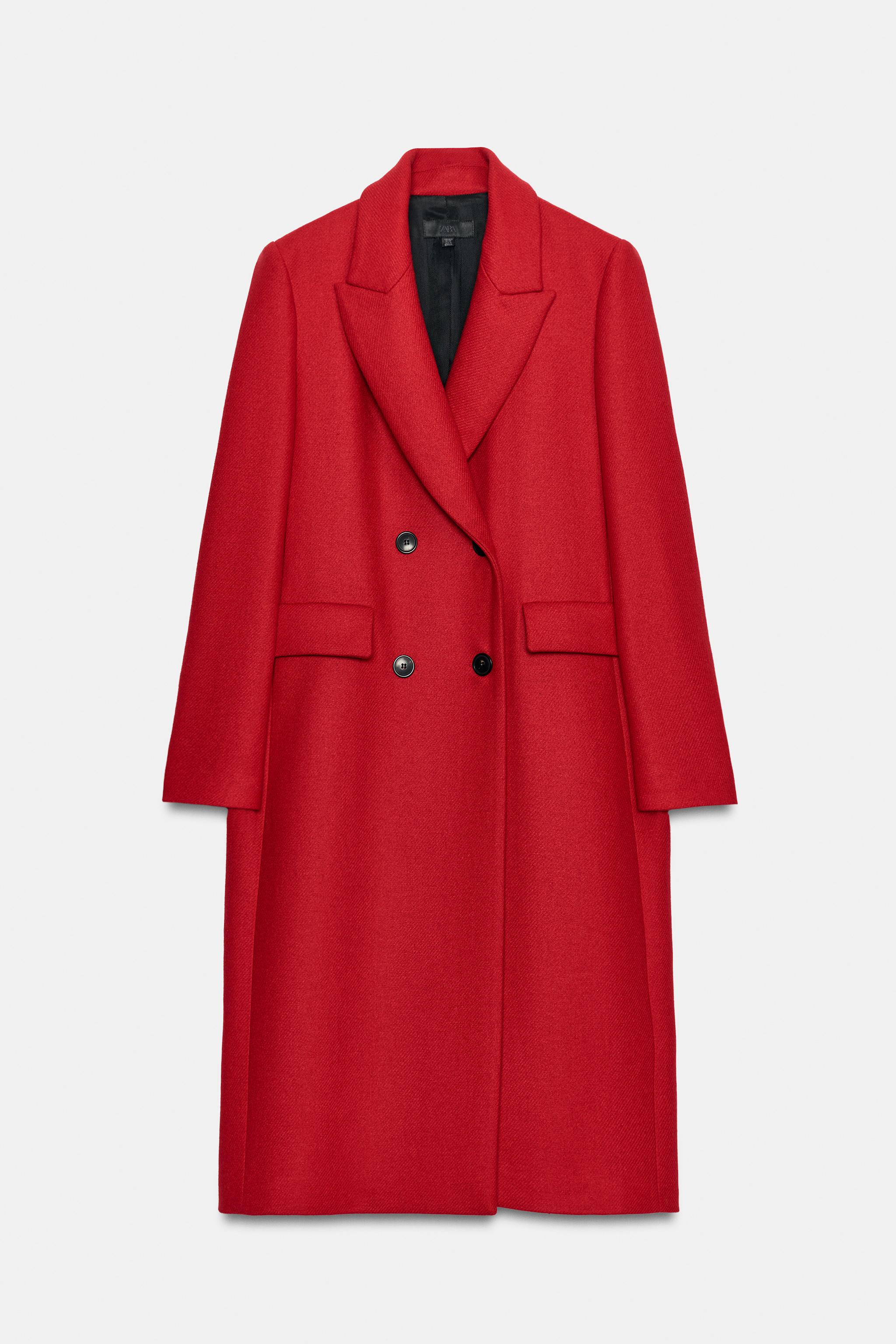 MANTEAU LONG AVEC LAINE ET ÉPAULETTES