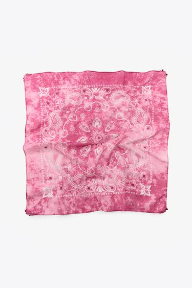 STONE PRINT SCARF - Pink by Zara - Image 0