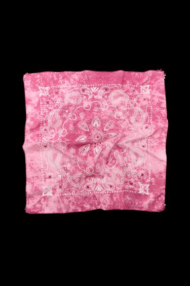 STONE PRINT SCARF - Pink by Zara - Image 0