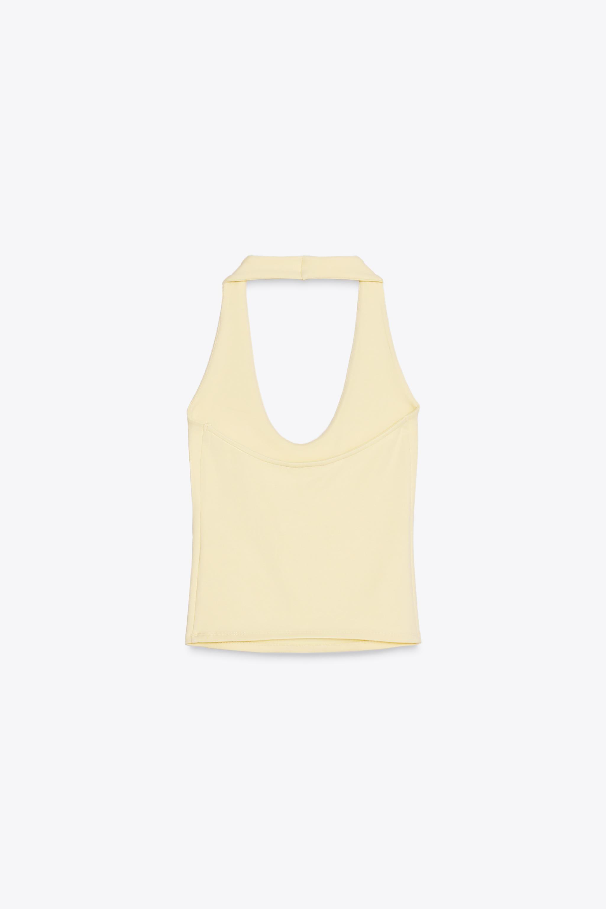 HALTER TOP - Brown | ZARA United States HALTER TOP - Brown | ZARA United States