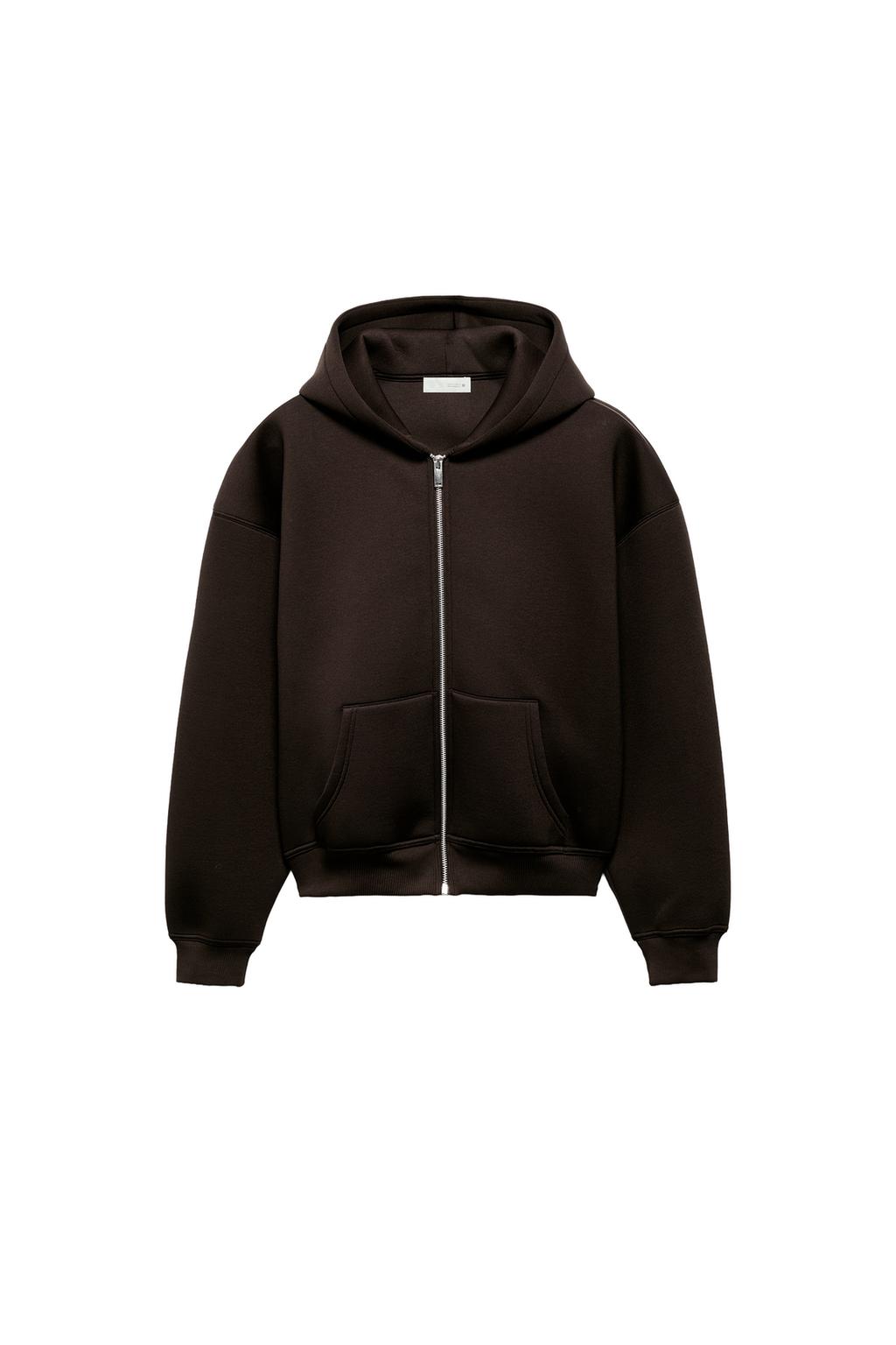 NEOPRENE EFFECT HOODIE SWEATSHIRT - image 3