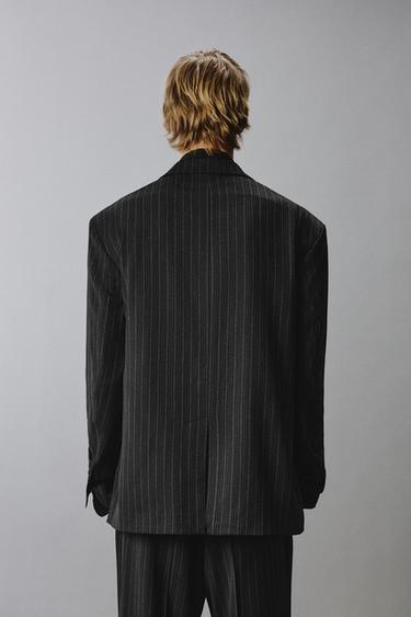 ΣΤΑΥΡΩΤΟ ΜΠΛΕΪΖΕΡ ΚΟΣΤΟΥΜΙΟΥ ΜΕ ΛΕΠΤΗ ΡΙΓΑ - Μαύρο του Zara