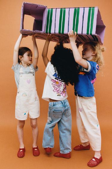 T-SHIRT WITH TERRYCLOTH PATCH - White by Zara