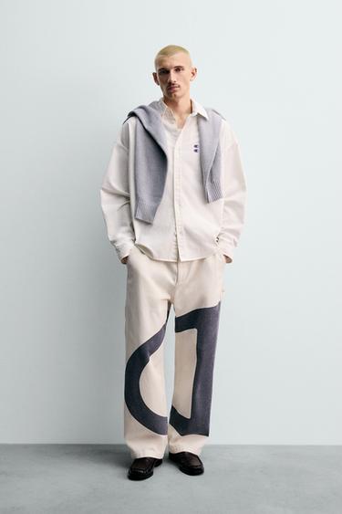 CAMISA OXFORD PARCHES CHAMPION ® X ZARA - Blanco de Zara - Imagen 0