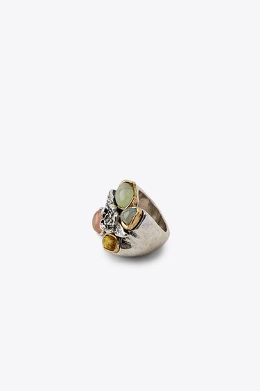 PACK OF 2 STONE RINGS - Gold / Silver by Zara - Image 2