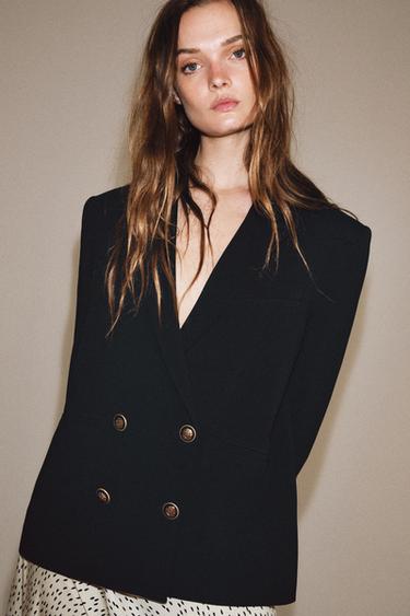 VESTE DROITE BOUTONS ZW COLLECTION - Noir de Zara - Image 1