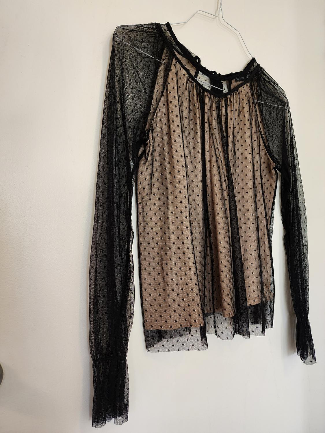 BLACK SWISS DOTED TOP - Image 2