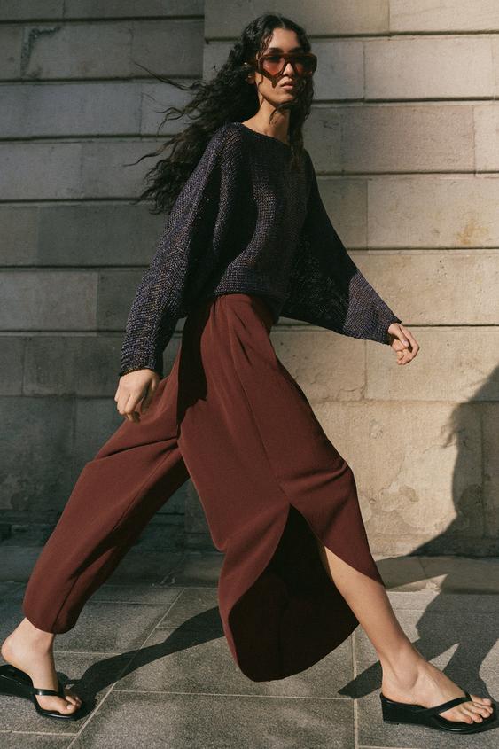 FLOWY PANTS WITH VENTS from Zara - $49.90