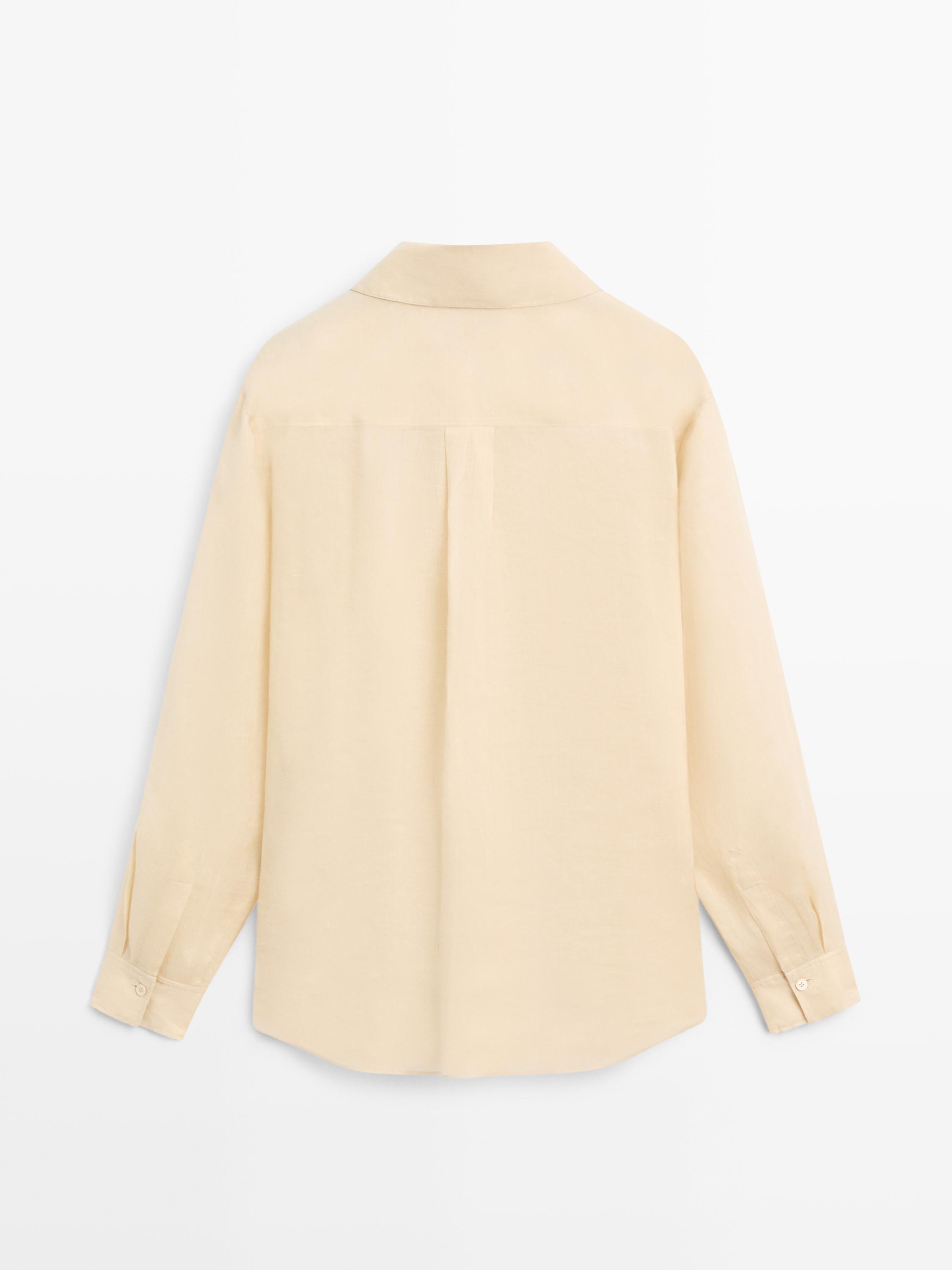 Flowing total look 100% ramie shirt