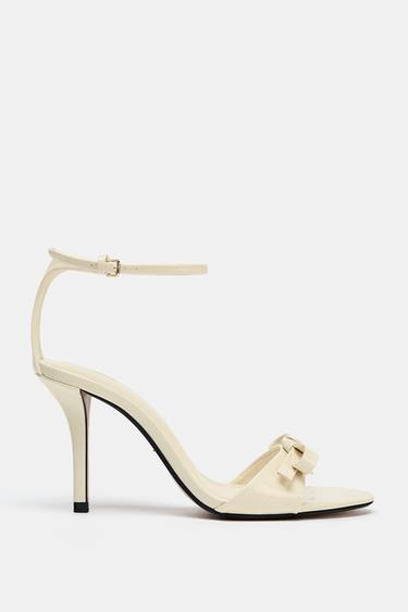 BOW HEELED SANDALS - Ecru White by Zara