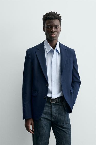 BLAZER ESTRUCTURA - Azul medio de Zara