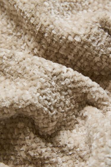CHUNKY CHENILLE THROW - camel by Zara