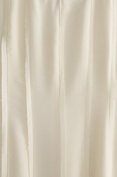 CHEMISE DE NUIT CRÊPE SOIE - Écru de Zara - Image 3