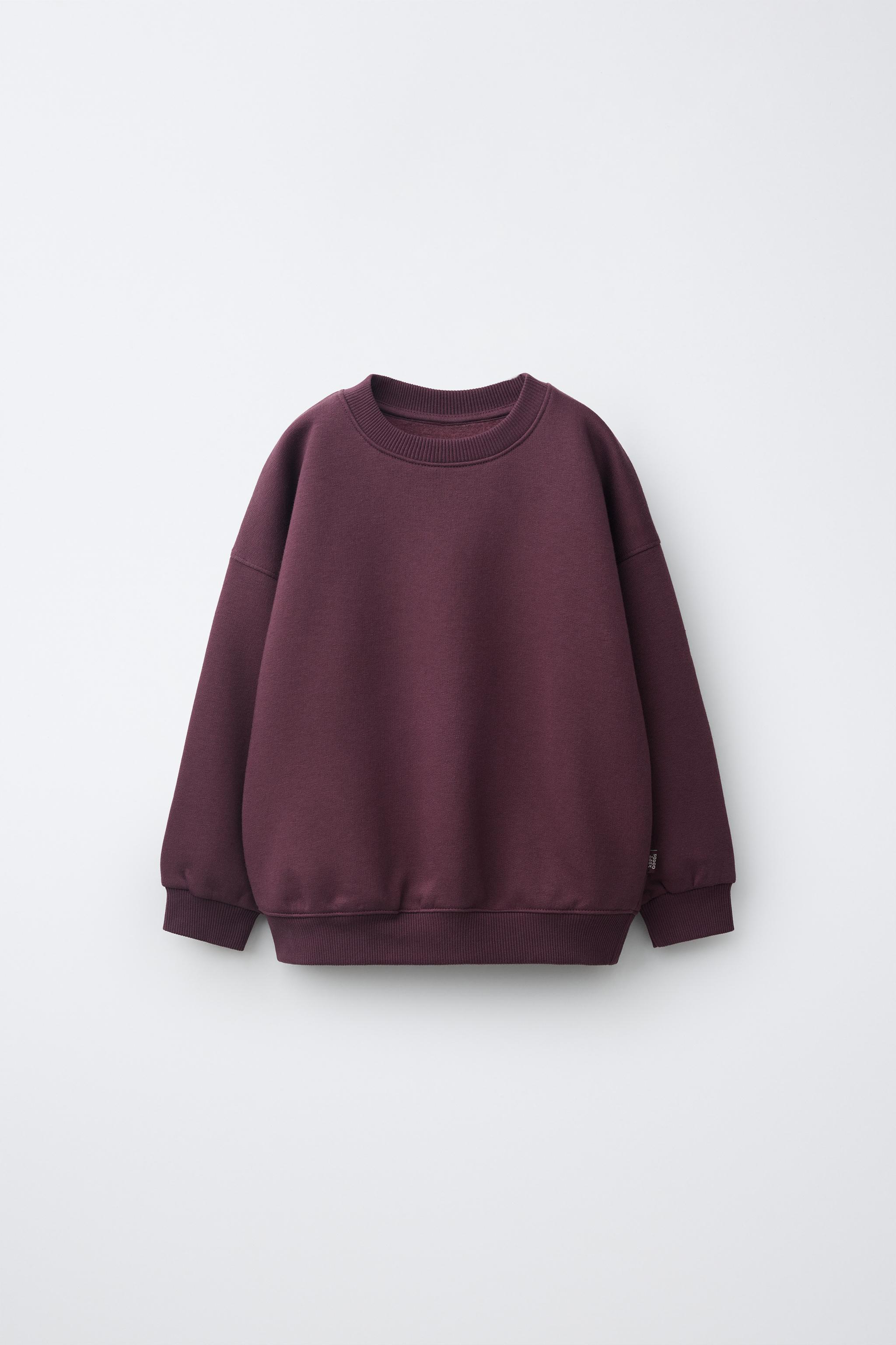 PLAIN SWEATSHIRT — Maroon
