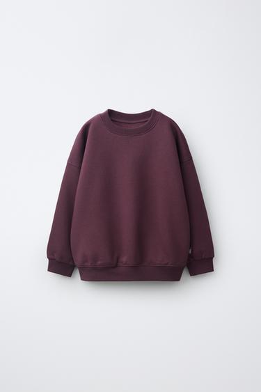 SUDADERA LISA - Granate de Zara