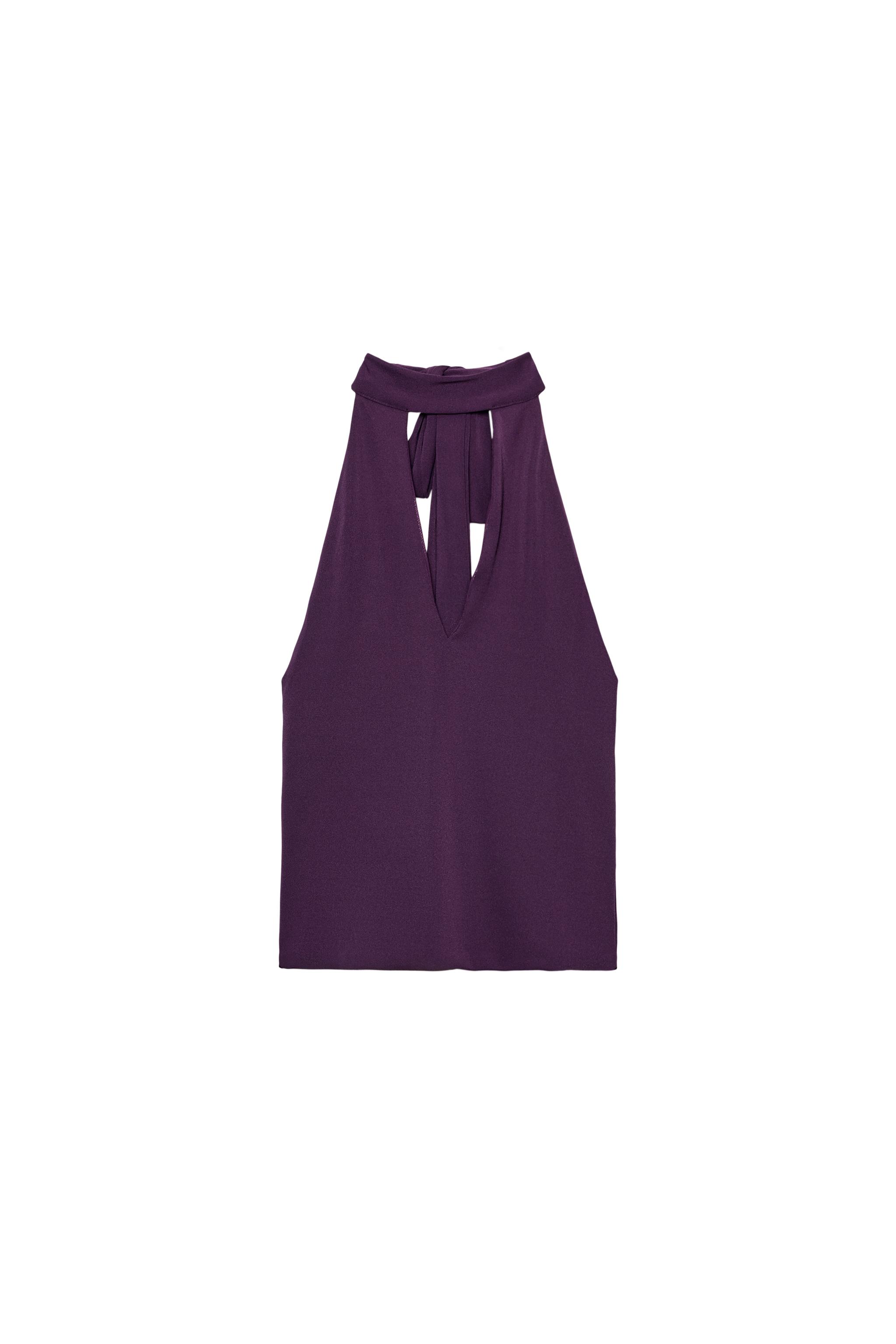 TOP HALTER À OUVERTURE