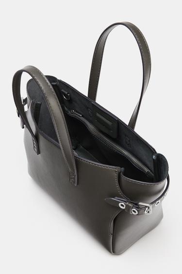 MINI SAC SHOPPER - Gris de Zara - Image 6