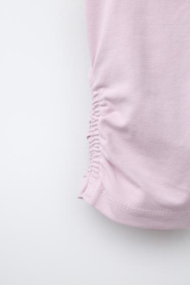 LEGGING CAPRI À PLIS - Rose de Zara - Image 3