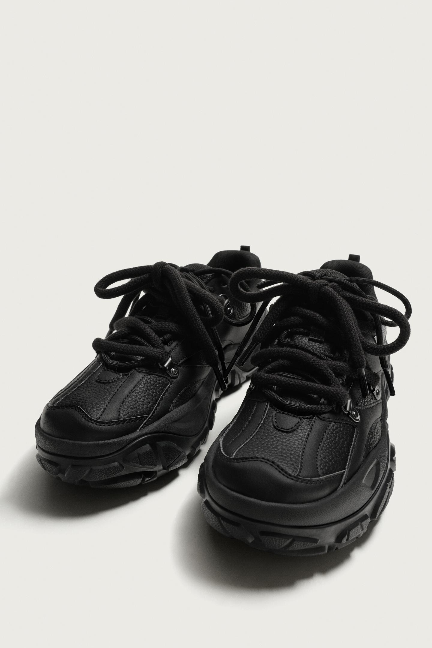 Мужские кроссовки Zara Chunky Sole, цвет: Чёрный — фото 5