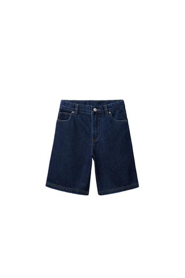 BERMUDA EN JEAN RELAXED BAGGY - Indigo de Zara