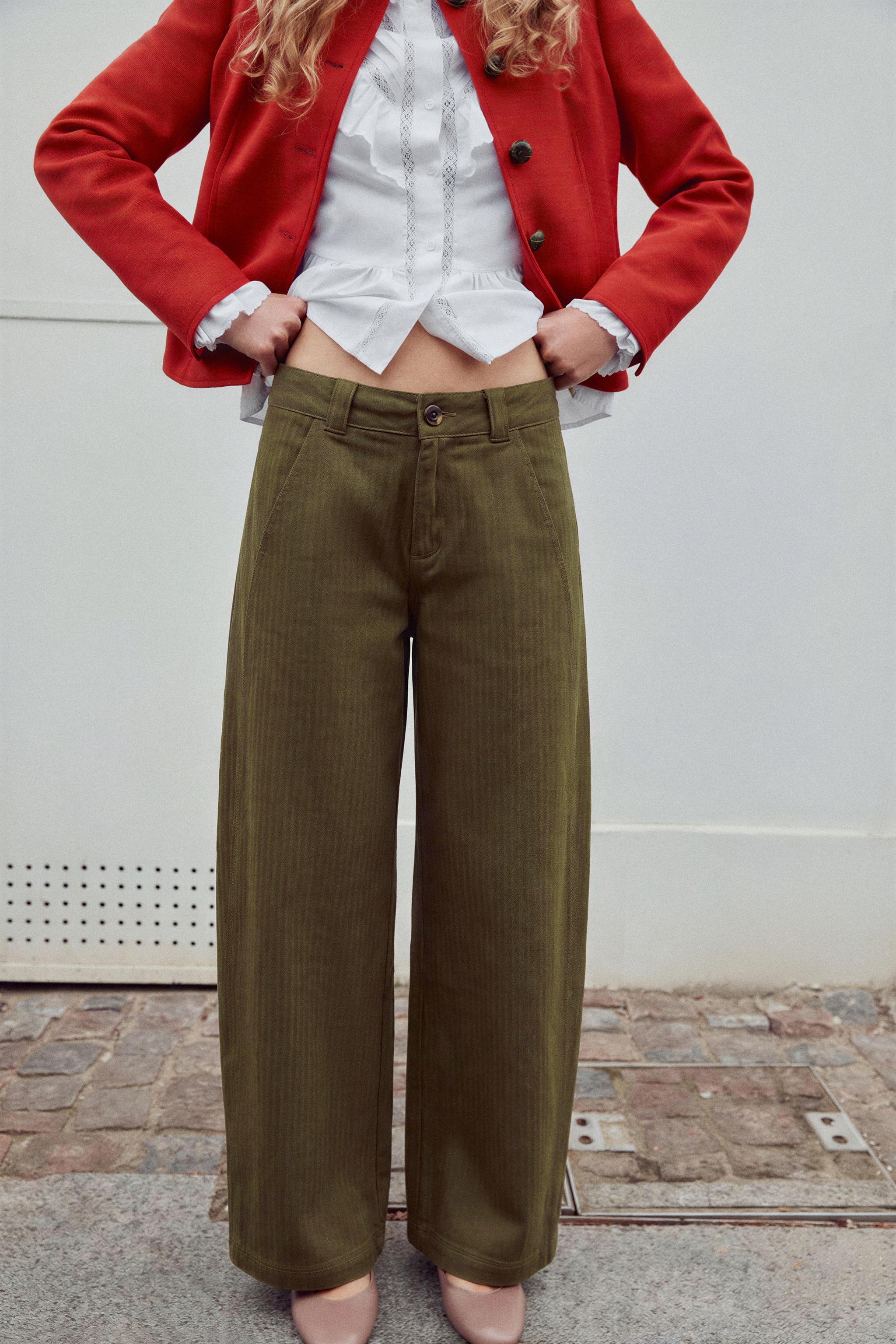 PANTALON BARREL À RAYURES