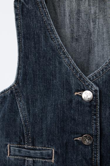CLOSED © DENIM WAISTCOAT - Blue by Zara - Image 2
