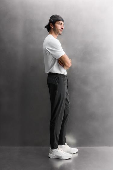TECHNICAL COLOUR BLOCK TROUSERS - Anthracite grey by Zara
