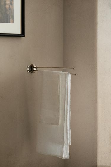 SHINY METAL WALL TOWEL RACK - Silver by Zara - Image 4