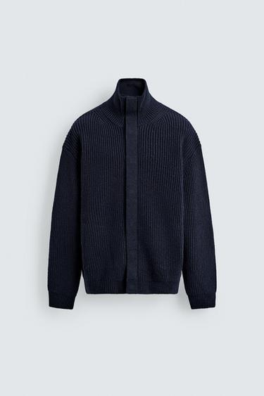 PURL KNIT CARDIGAN - Dark navy by Zara