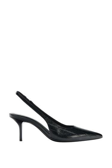 EMBOSSED SLINGBACK SHOES - Black by Zara