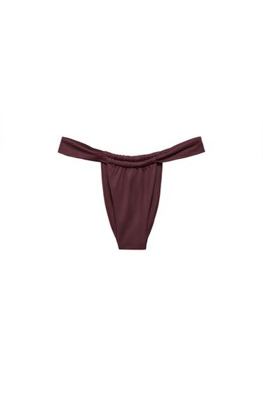 BAS DE BIKINI COULISSANT - Marron de Zara