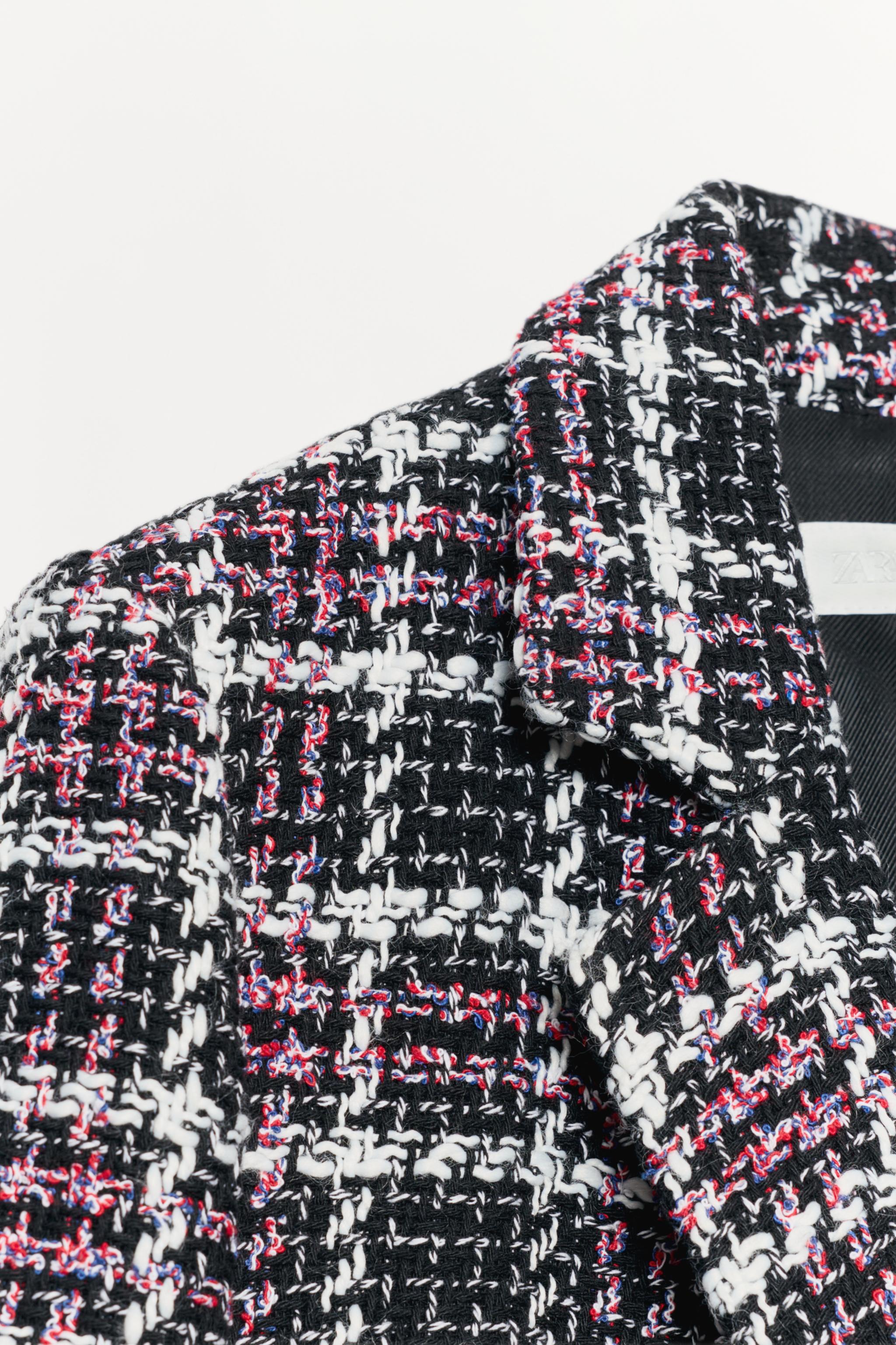 STRUCTURED PLAID BLAZER