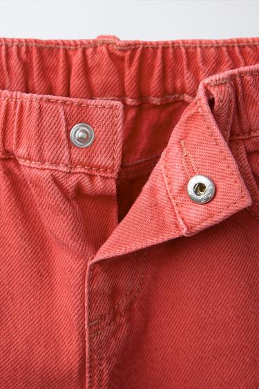JUPE-CULOTTE EN SERGÉ À VOLANTS - Rouge de Zara - Image 2