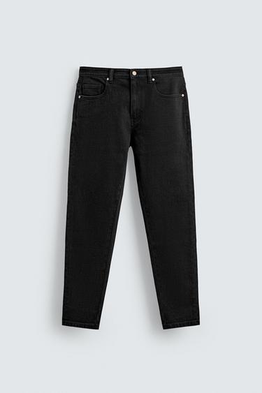Zara SKINNY CROPPED FIT JEANS - Black