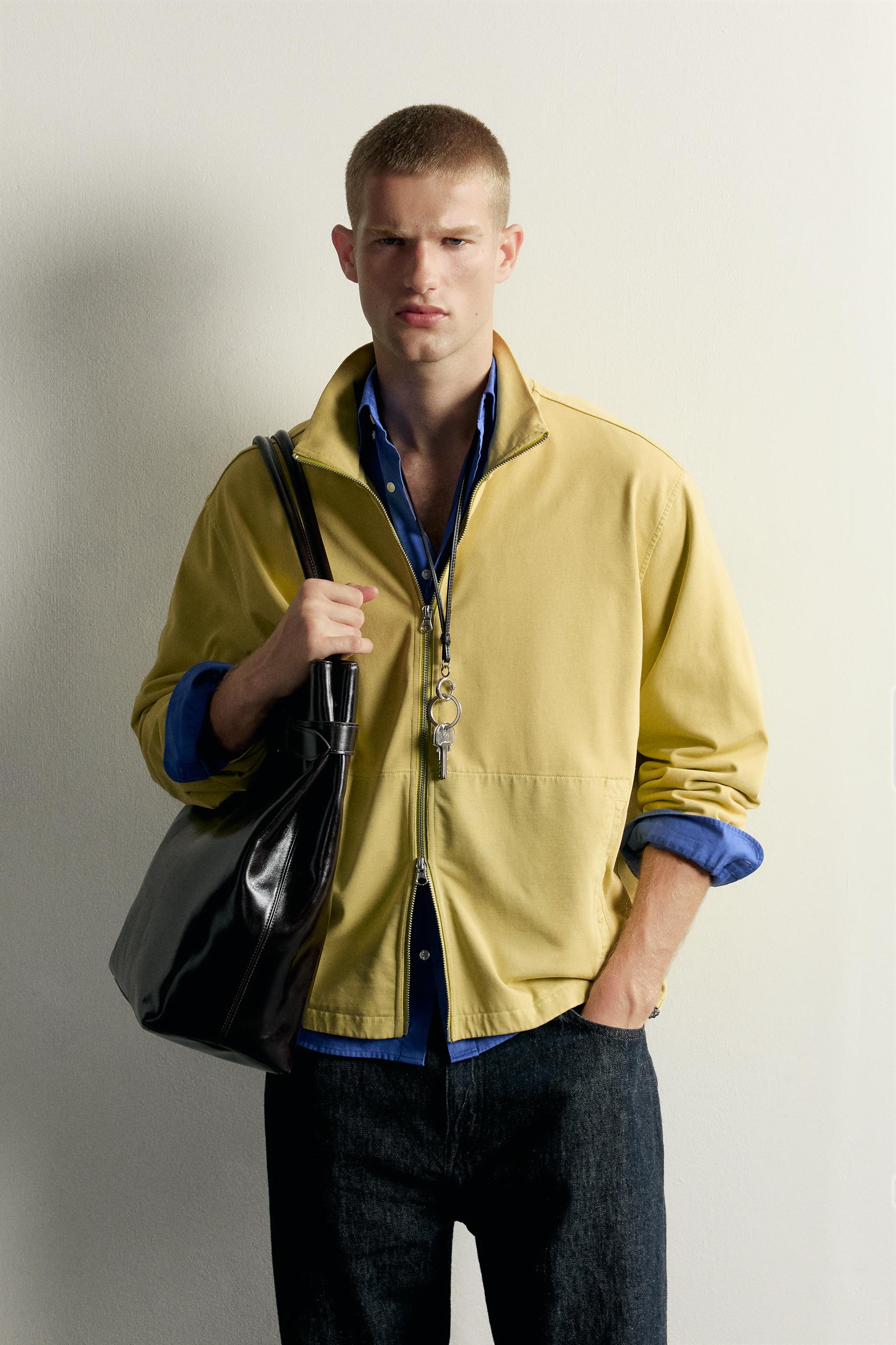 RELAXED FIT ZIP-UP SWEATSHIRT — Washed green