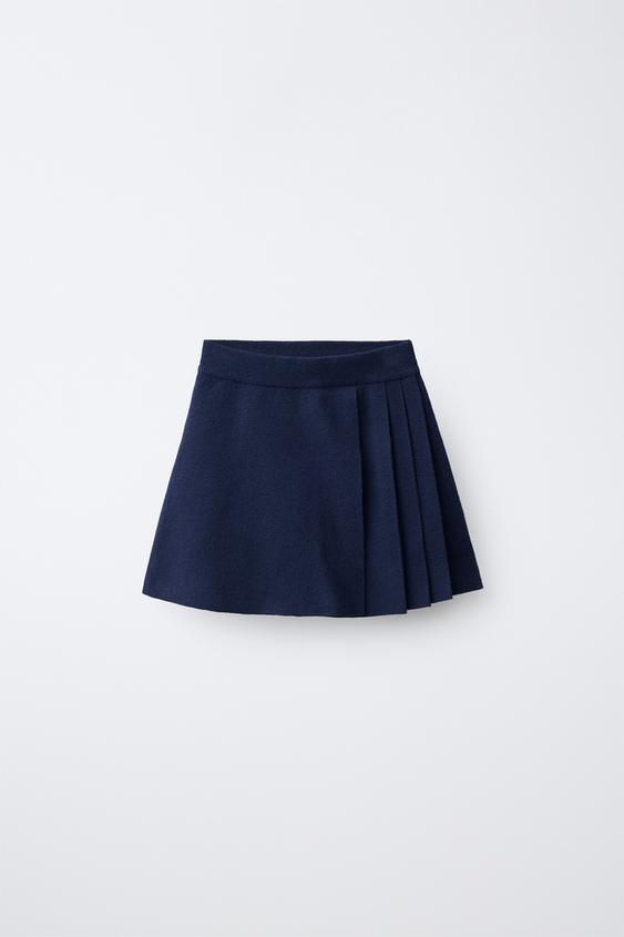 STRIKKET NEDERDEL MED LÆG - blå fra Zara - Billede 0