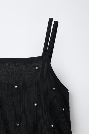 COMBI-SHORT À MIROIRS - Noir de Zara - Image 2