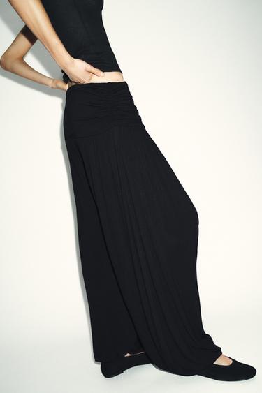 PANTALON BAGGY FLUIDE - Noir de Zara - Image 4